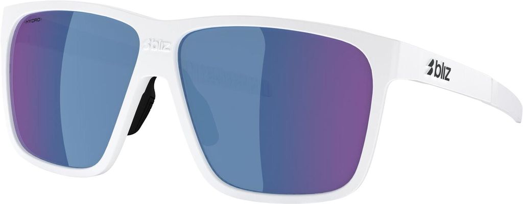 Bliz A001 Sportsbriller White w/ Grey Blue Mirror